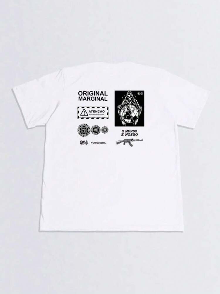 Original Unisex T-Shirt 100% Cotton Streetwear New Release Shipping Various Colors!! PLUS SIZE - 白色 - 查看 1