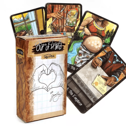 Out Of Hand Tarot Deck: 78 Cards, Card Game, Tarot Travel Edition Pocket Size Designed For Enthusiasts Of All Levels, Great For Casual Games At Family Parties, Nice Gaming Gifts, Great For/Christmas Games Tarot Cards, Tarot Deck, Tarot