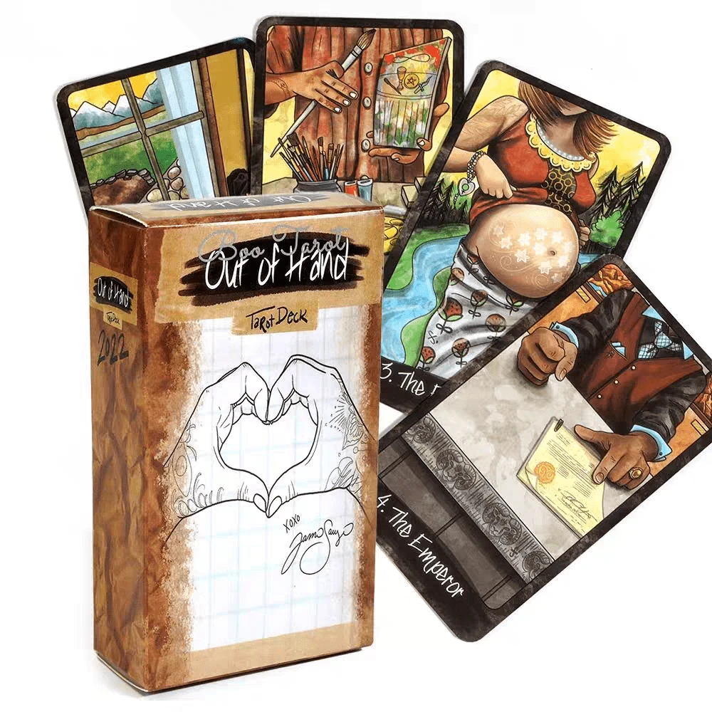 Out Of Hand Tarot Deck: 78 Cards, Card Game, Tarot Travel Edition Pocket Size Designed For Enthusiasts Of All Levels, Great For Casual Games At Family Parties, Nice Gaming Gifts, Great For/Christmas Games Tarot Cards, Tarot Deck, Tarot