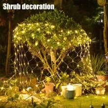 192颗LED太阳能灯串，9.8*6.6英尺，8种照明模式，防水，太阳能仙女灯，户外照明，适用于庭院、花园、圣诞节、圣诞树、阳台、草坪、露营、派对、婚礼、节日装饰 - 暖白色 - 查看 3