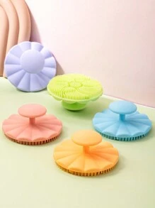 WANMEI Flowers Soft Silicone Body Exfoliating Brush,Soft Silicone Body Cleansing,Gentle Exfoliation & Massage For Deep Clean, Handheld Shower Cleaning Brush Facial Cleansing Tools 1pc Body Shower Scrubber Exfoliating Brush Face Cleansing Brush Blackhead Remover Soft Bristle Cleaning Brush Manual Massage Face Cleansing Brush