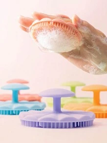 WANMEI Flowers Soft Silicone Body Exfoliating Brush,Soft Silicone Body Cleansing,Gentle Exfoliation & Massage For Deep Clean, Handheld Shower Cleaning Brush Facial Cleansing Tools 1pc Body Shower Scrubber Exfoliating Brush Face Cleansing Brush Blackhead Remover Soft Bristle Cleaning Brush Manual Massage Face Cleansing Brush