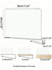 1/2 kệ đựng đồ, kệ tủ bằng acrylic trong suốt, dùng để sắp xếp quần áo, sách vở, túi xách, kệ bếp và tủ đựng đồ, văn phòng, phòng ngủ, trang trí nhà bếp, trang trí nhà cửa, trang trí mùa thu, trang trí Giáng sinh, lưu trữ, sắp xếp đồ đạc. - Nhiều màu - Xem 4