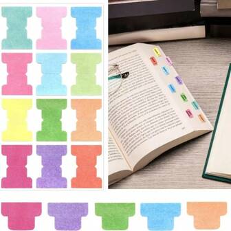 10 Sheet (120pcs) Blank Index Tabs Stickers For Bible Calendar Recipe Book Textbook Notebook Documents Annotate Mark Pages Self Adhesive Planner Organization Labels Decals-12 Colors Back To School