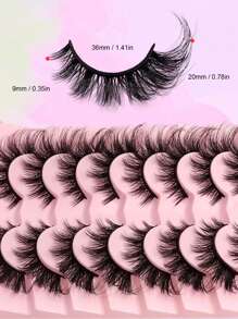 Asiteo 9 Pairs Cat Eye False Eyelashes - Natural & Lengthening, Creates Alluring Winged Effect - Reusable, Easy To Apply - Cat Eye Lashes - View 4