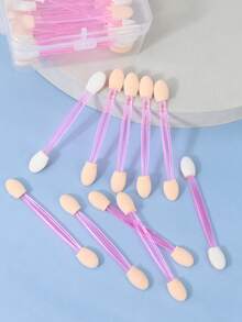 RANCAI 30pcs/Box Double-Ended Latex Makeup Sponge Eyeshadow Brushes, Can Be Used As Nail Sponge Brushes And Cosmetic Brushes, Disposable Makeup Tools - Multicolor - View 7