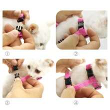 Adjustable Cat Harness With Leash And Angel Wings LR-0304 - 黑色 - 查看 5
