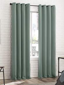 1pc Mint Green Blackout Curtain For Bedroom, Work & Study