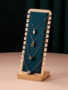 1pc Bamboe en houten kettingrek, sieraden displayrek, hanger ketting opbergrek, armband sieradenrek, sieraden displayrek - Veel kleurig - Bekijken 9