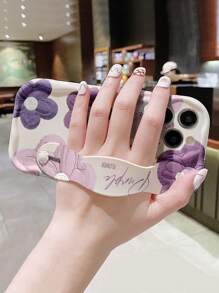 Summer Daisy 1pc Fashion Floral Printed Thick Shockproof Phone Case With Bracket Function, Compatible With Apple And Series Waterproof Anti-Fall Scratch Resistant