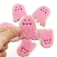 2pcs Pumpkin Ghost Chenille Iron On Patches Embroidery Patch Halloween Patch Sew On Patch For Clothing Jacket Backpack Decoration - Multicolor - View 4