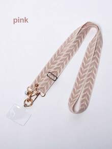 可调节斜跨长款手机挂绳，宽布绳，带人造珍珠饰物，适合女士 - 彩色 - 查看 9