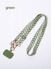 可调节斜跨长款手机挂绳，宽布绳，带人造珍珠饰物，适合女士 - 彩色 - 查看 8