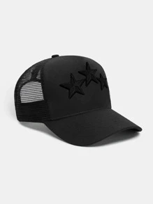 1pc Five-Star Patch Breathable Adjustable Baseball Cap, Suitable For Daily Casual Sun Protection Wear, New Stylish Design - Baseball Mesh Cap - View 11