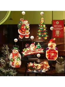 带吸盘的圣诞老人 LED 窗灯 - 电池供电,易于安装,适用于室内外装饰,是节日派对和礼物的完美选择(不含 3 节 AAA 电池) - 彩色 - 查看 11