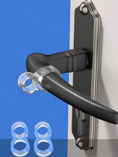 4/8/12Pcs Door Stoppers Bumper Guard Clear Silicone Door Handle Door Anti- Collision Ring Door Stopper Wall Protector Knob Wall Shield For Bedroom Bathroom Door Stop, Bag, Organizer, Storage, Back To School Supplies Insulation, Galentines, Puppy, Carnival