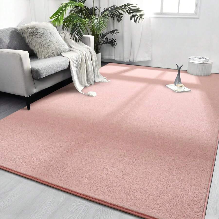 lochas Soft Low Pile Rug Modern Area Rugs For Bedroom Living Room,Suitable For Boys Girls Teenagers And Adults With Super Soft Touch - 粉色 - 查看 1