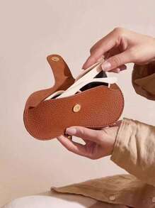 1/2Pcs Fashion Sunglasses Bag, Reading Glasses Storage Case, PU Leather Anti Pressure Protective Cover Carry Bag Eyeglass Clip Glasses Accessorie Back To School School Bag Travel Essentials Travel Organizer For Beach Summer Vacation