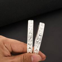 4 CHIẾC Vòng tay Dubai cổ điển màu vàng/bạc cỡ cố định, Quà tặng trang sức sang trọng cho tiệc cưới sinh nhật của bé gái - A - Xem 13