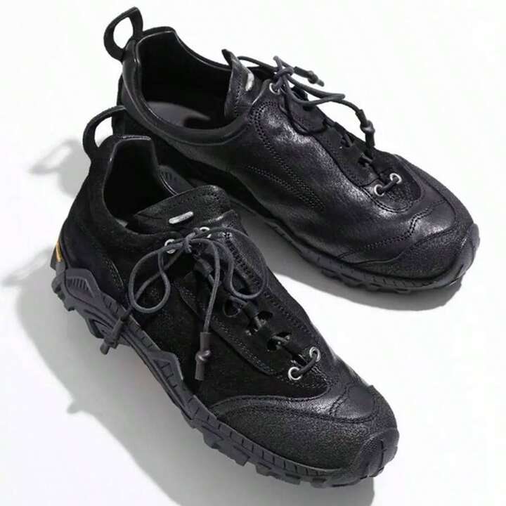 Our Legacy Gabe Stealth Leather Low Top Sneakers Black