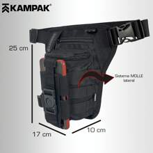Piernera Tactica Kampak Para Celular HH04 Multiusos - Negro - Ver 3
