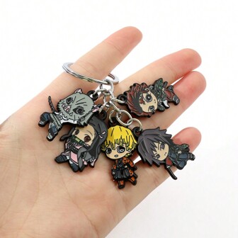 1pc Cartoon Passion Anime Demon Slayer Creative Personalized Demon Slayer Blade Multi Pendant Personalized Bag Decoration Pendant, Keychain Car Accessories Bag Charm School Bag Lanyards With Id Holder Car Accessories Bag Charms