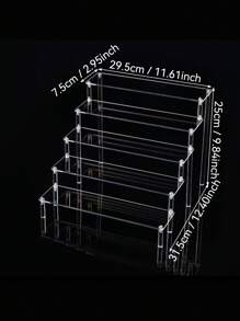 1pc Clear Multi-Purpose Display Rack - 1-5 Layers Transparent Storage For Perfumes, Cosmetics, Desserts, Handmade Anime Car Models And Blind Boxes - Acrylic Cologne Stand, Cupcake Holder - Perfect For Amiibo And POP Figurines, Food And Dessert Showcase, Cosmetics Supplier Item - Ideal Christmas And Halloween Present