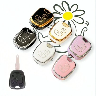TPU autosleutelhoes geschikt voor Peugeot
307/206/207/Citroen C2/Picasso, duurzame en zachte TPU-bescherming, ideaal
cadeau