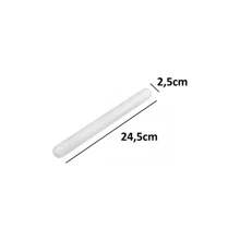 Solid Roller 24 X 2.5 CM In Diameter For Rolling Out Bluestar Biscuit Fondant Dough - trắng - Xem 2