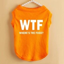 1pc Small Dog Funny Cat Bichon Frise Pug Lightweight Summer Vest - Orange - View 2