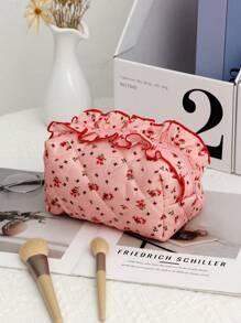 1 estojo organizador de viagem para eletrônicos com estampa floral, bolsa de transporte para itens essenciais de viagem, para cabo, cabo de carregamento, disco rígido externo, carregador portátil para negócios, viagens, escola, faculdade, material escolar de escritório, acessórios escolares, volta às aulas, estudantes universitários