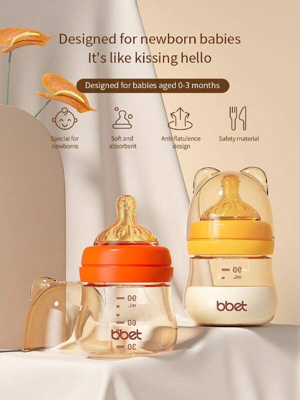 bbet 1 pièce Biberon PPSU de 90ml pour nouveau-nés