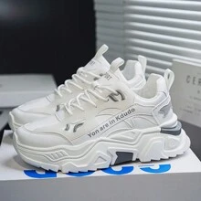 Zapatillas casuales de hombre con suela gruesa y plataforma retro, zapatos de moda versátiles y de tendencia, adecuados para todas las estaciones