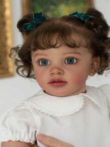 Huge Size Reborn Baby Dolls 26 Inch 66 CM Reborn Toddler Dolls Babies Lifelike Baby Girl Dolls With Rooted Curly Hair Realistic Newborn Baby Doll Real Size Dolls For Children - Multicolor - View 2