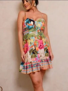 Ayla Silk Dress - Multicolor - View 3