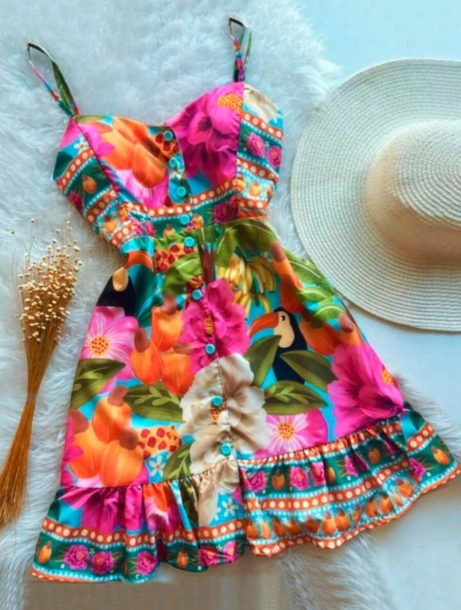 Ayla Silk Dress - Multicolor - View 1