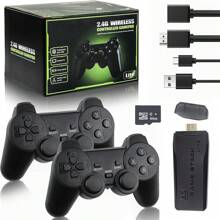 M8 Retro Game-Stick: Relive Classic Games With 9 Built-In Emulators, 20,000+ Games, 4K Output And 2.4GHz Wireless Controller For TV Plug And Play - Black - View 2