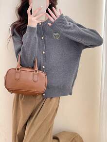 Cardigan Casual Semplice ed Elegante per Donne - Grigio - Visualizzare 4