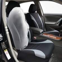 Housses de siège de voiture universelles pour sièges avant, en tissu polyester durable, installation facile, protection rembourée de mousse toutes saisons, convient à la plupart des véhicules (lot de 2)