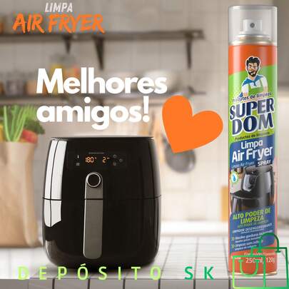 Limpador de Fritadeira a Ar Super Dom, Alto Poder de Limpeza, Desengordurante 250ml, Cozinha, Banheiro, Casa, Fornecedores de Produtos Domésticos