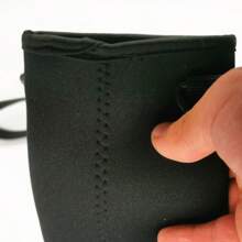 1pc Black Color Insulated Water Bottle Sleeve, Scratch Resistant, Crossbody Portable Holder (Bottle Not Included) - Black - View 5