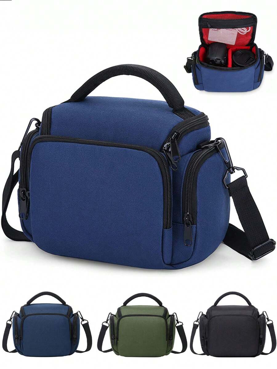 Waterproof Portable Anti-Shock Oxford Digital Camera Case Compatible Protector Travel Camera Lens Carry Case For DSLR SLR - Blue - View 1