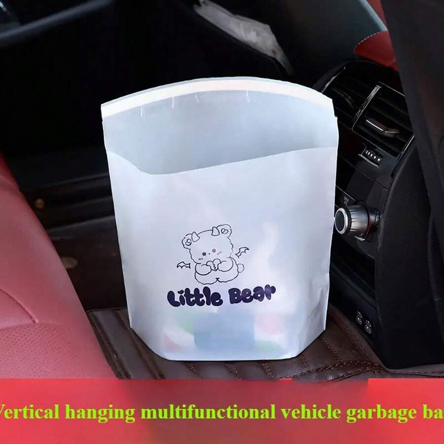 15pcs/Set, Adhesive Car Trash Bags, SingleUse Garbage Bags For Student