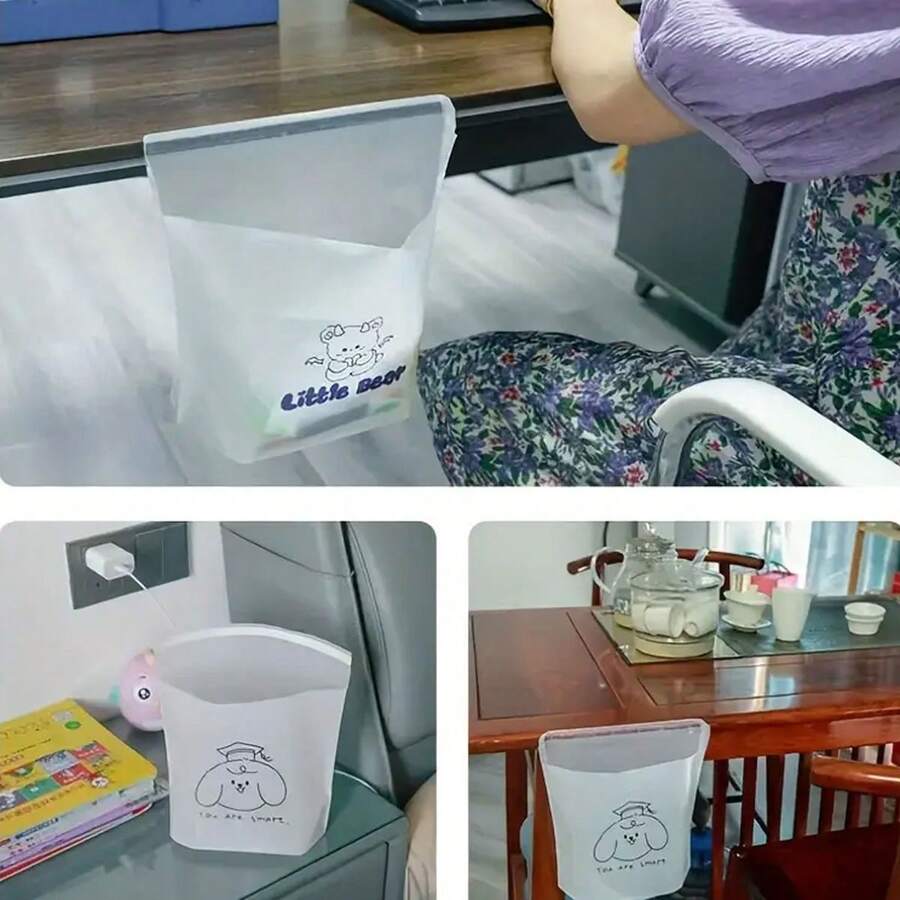 15pcs/Set, Adhesive Car Trash Bags, SingleUse Garbage Bags For Student