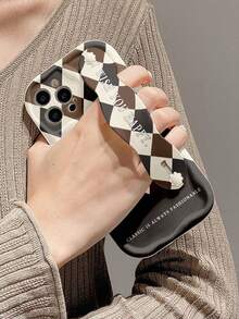 1 Stück modisches stoßfestes Handyhülle mit Armband Design und Ständer, kompatibel mit Apple & Samsung Serien - Verschiedenfarbig - Übersicht 3