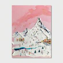 1 幅人物滑雪油画墙饰雪山画墙饰图片印刷墙壁艺术适用于客厅卧室浴室儿童房餐厅车库工作室厨房酒吧家居装饰防水帆布油画无框 - 彩色 - 查看 15