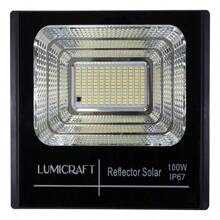 100W Reflector Led Con Panel Solar Ip67 Control Luz Blanca Color De La Luz Blanco Frío 9v