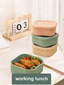 PopLittleOne 1 件装婴儿硅胶午餐盒彩色圆点婴儿餐具便携式婴儿食物储存单隔层餐盘 - 彩色 - 查看 9