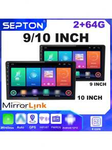 1pc SEPTON 7"/9"/10inch Universal Audio Car Radio Android Carplay GPS Màn hình cảm ứng Máy nghe nhạc đa phương tiện cho Nissan Kia Toyota Kia với Camera HD - màu đen - Xem 12