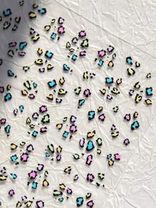 Hình dán móng tay 3D họa tiết da báo mới, hình dán sọc da báo nhiều màu sắc, thiết kế da báo, hình xăm trang trí móng tay, dụng cụ làm móng. - Nhiều màu - Xem 6